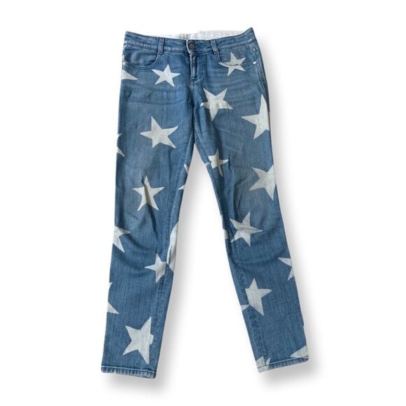 Stella McCartney star print skinny jeans size 27 - Picture 1 of 5